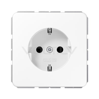 Розетка с/з с детской защитой "Белый" CD