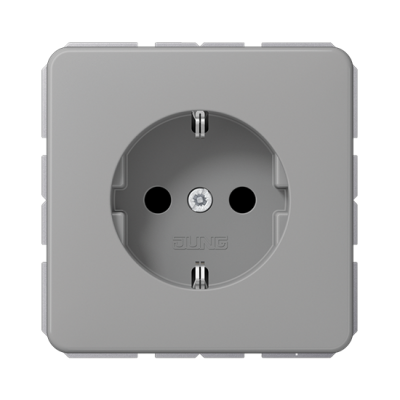 Розетка с/з "Тёмно-серый" CD