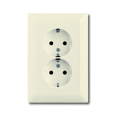 Розетка 1+1 с/з "Бежевый" Basic 55