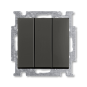 Выключатель 1+1+1 "Château - Черный" Basic 55