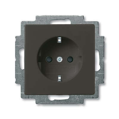 Розетка с/з "Château - Черный" Basic 55