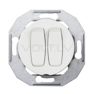 Выключатель 1+1 "Белый" Renova