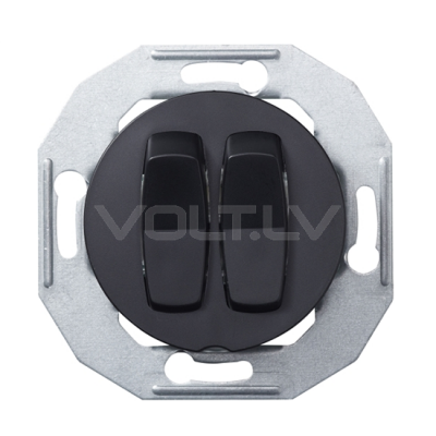 Выключатель 1+1 "Черный" Renova