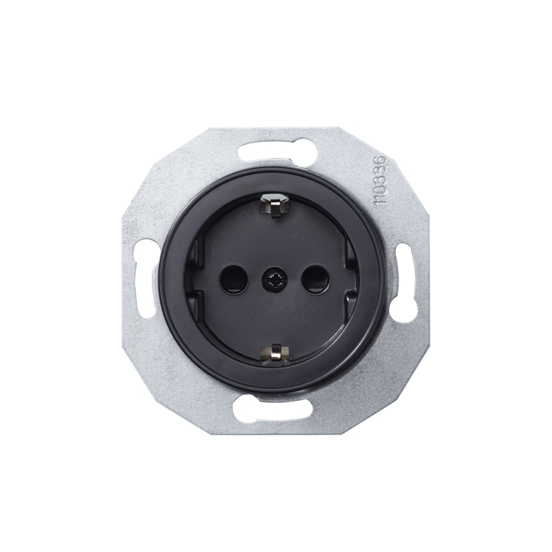 Розетка с/з "Черный" Renova