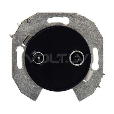 Розетка TV+FM "Черный" Renova