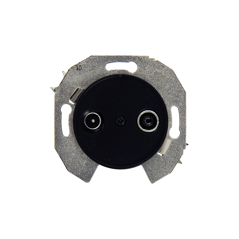 Розетка TV+FM "Черный" Renova