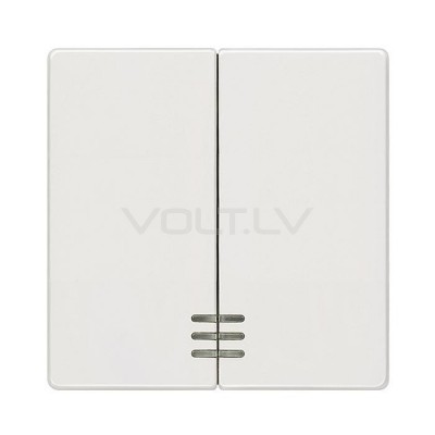 Taustiņš 1+1 Ar Lēcu "Balts" Delta Line