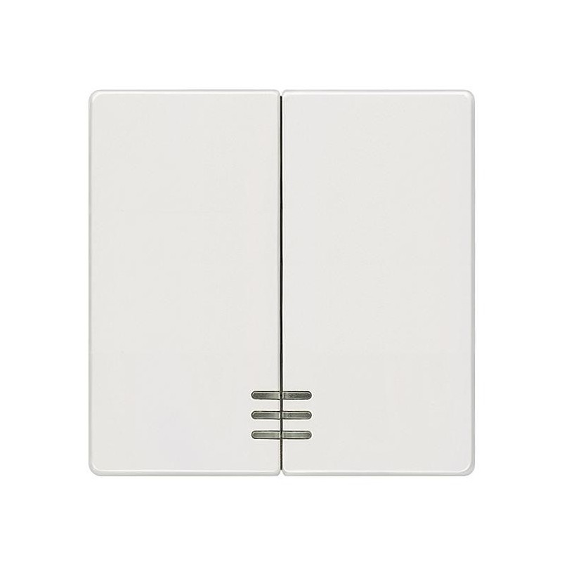 Taustiņš 1+1 Ar Lēcu "Balts" Delta Line