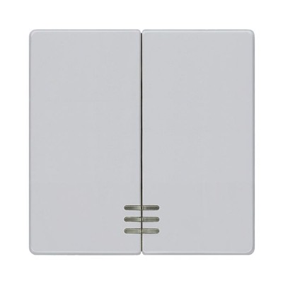 Taustiņš 1+1 Ar Lēcu "Alumīnijs" Delta Line