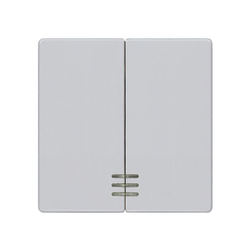 Taustiņš 1+1 Ar Lēcu "Alumīnijs" Delta Line