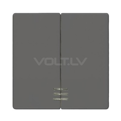 Taustiņš 1+1 Ar Lēcu "Melns" Delta Line