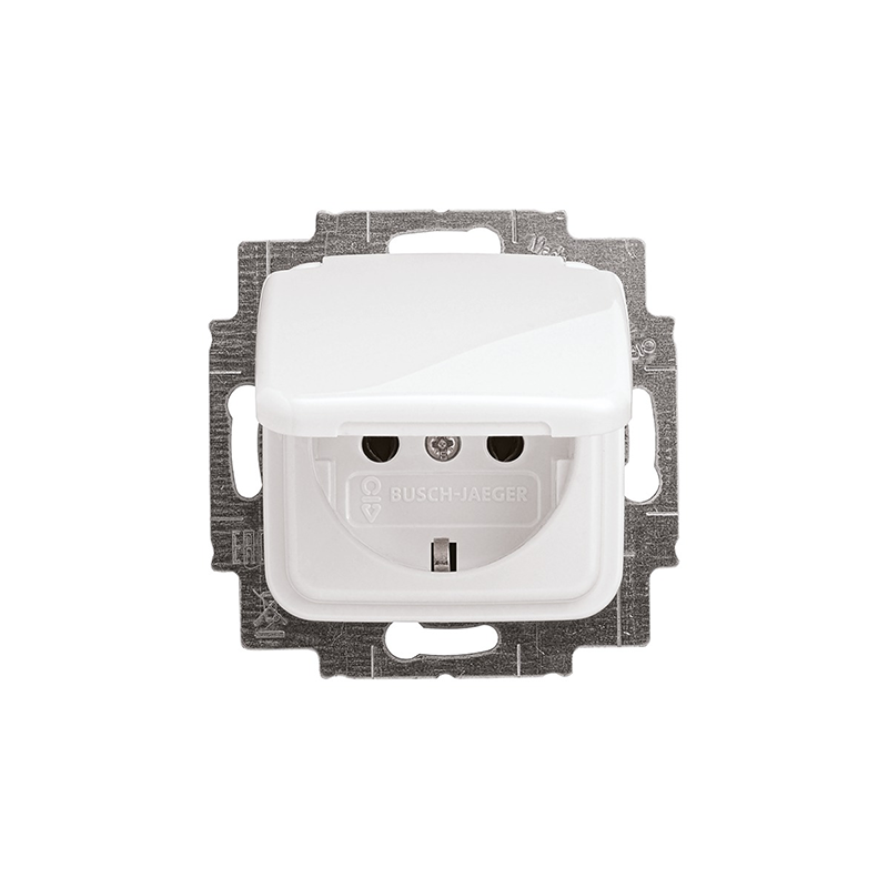 Розетка с/з с крышкой "Белый" Reflex SI