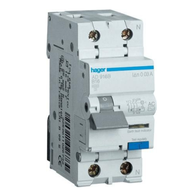 Комбинированный автомат утечки "2P C 40A 30mA"