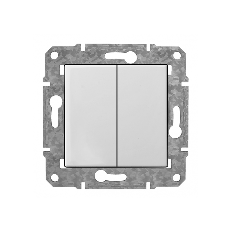 Преключатель 1+1 "Белый" Epsilon