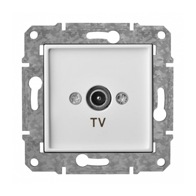 Розетка TV конечная "Белый" Epsilon