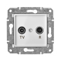 Розетка TV+R конечная "Белый" Epsilon