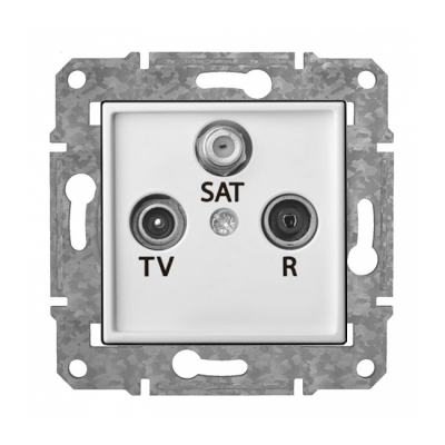 Rozete TV+R+SAT caurejoša "Balts" Epsilon