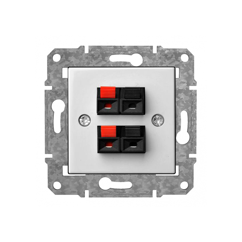 Розетка Аудио 2 Канал "Белый" Epsilon