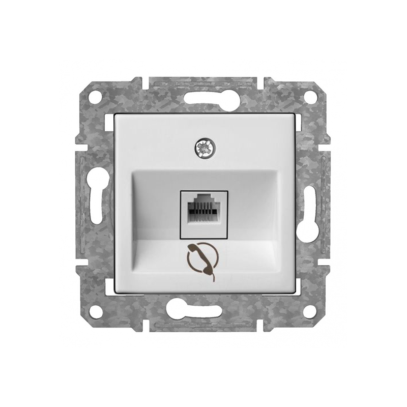 Розетка Телефонная RJ11 "Белый" Epsilon