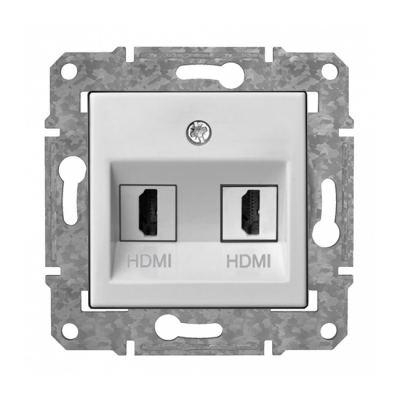 Розетка HDMI+HDMI "Белый" Epsilon