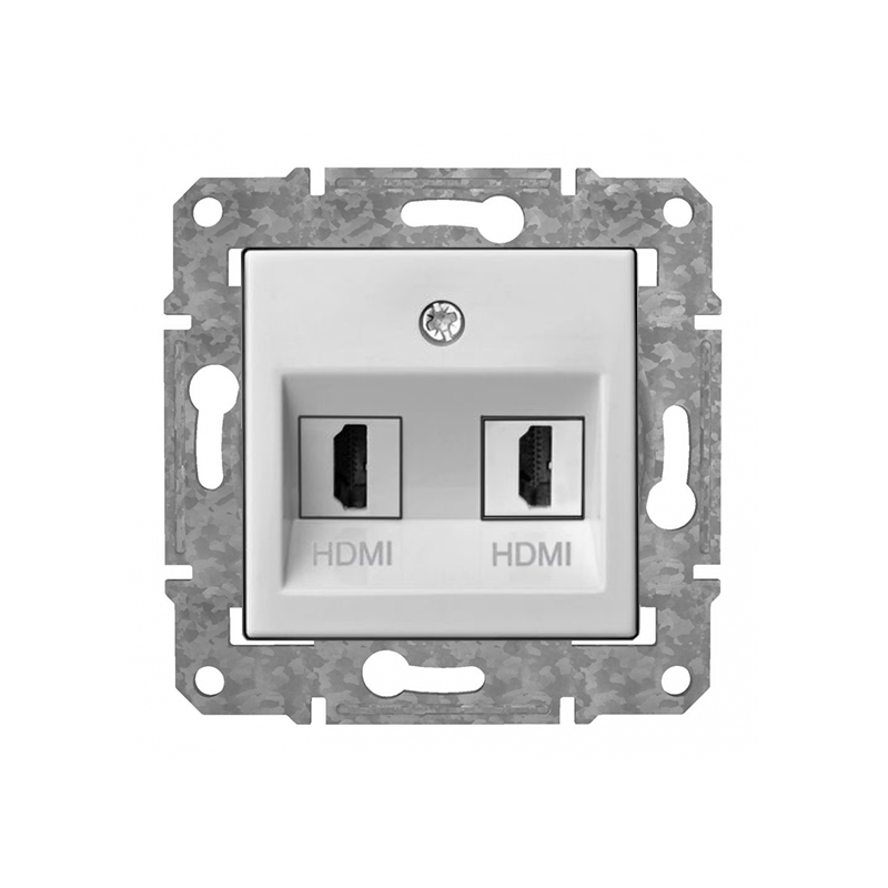 Rozete HDMI+HDMI "Balts" Epsilon