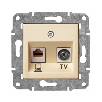 Rozete TV+Data "Bēšs" Epsilon