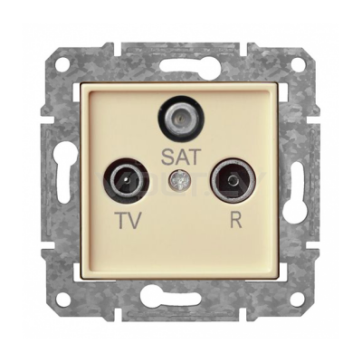 Rozete TV+R+SAT caurejoša "Bēšs" Epsilon