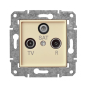 Розетка TV+R+SAT проходная "Бежевый" Epsilon