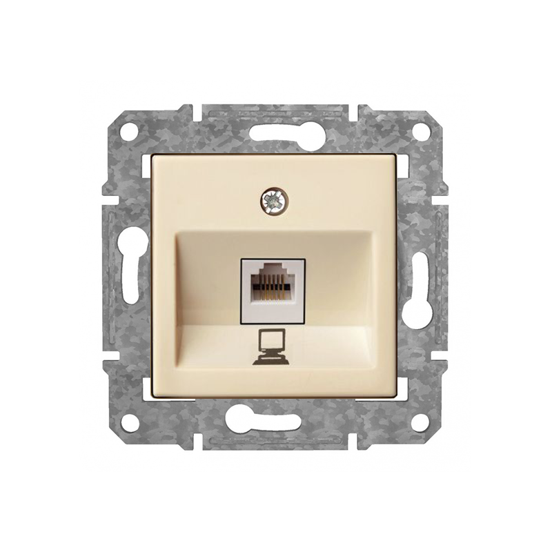 Розетка Компьютерная RJ45 Cat6 "Бежевый" Epsilon