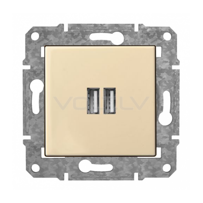 Розетка USB+USB "Бежевый" Epsilon