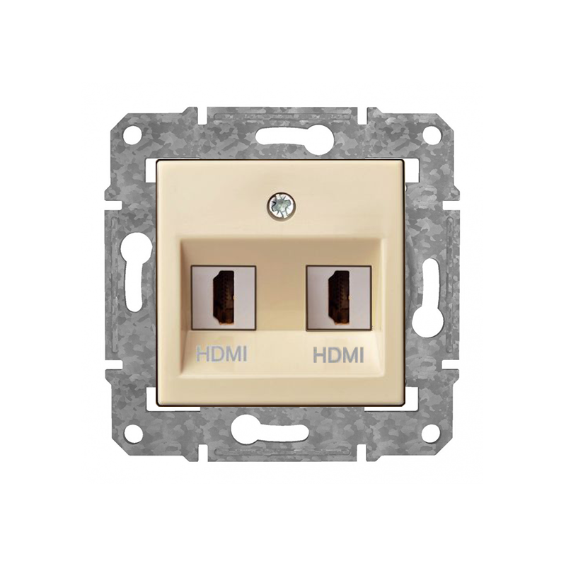 Розетка HDMI+HDMI "Бежевый" Epsilon