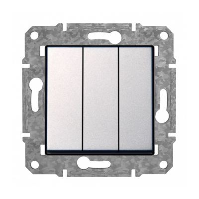 Slēdzis 1+1+1 "Alumīnijs" Epsilon