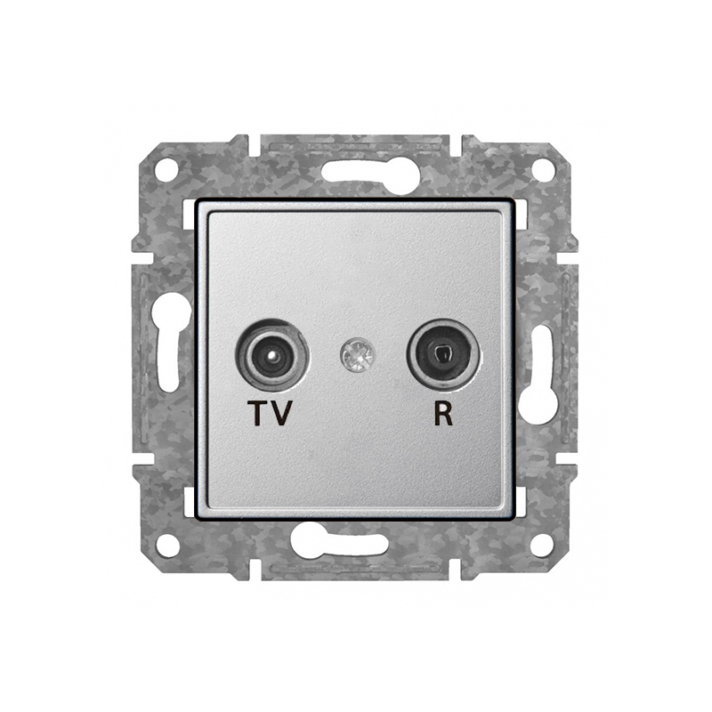 Rozete TV+R caurejoša "Alumīnijs" Epsilon