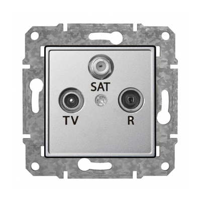 Rozete TV+R+SAT caurejoša "Alumīnijs" Epsilon