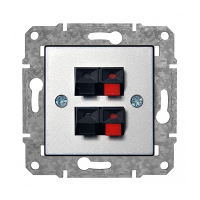 Розетка Аудио 2 Канал "Алюминий" Epsilon