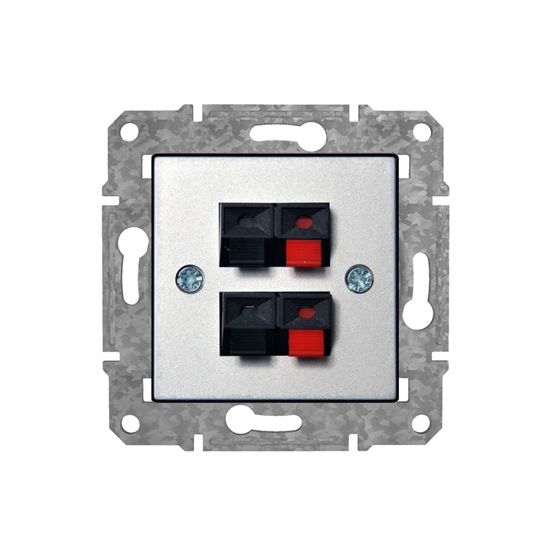 Розетка Аудио 2 Канал "Алюминий" Epsilon