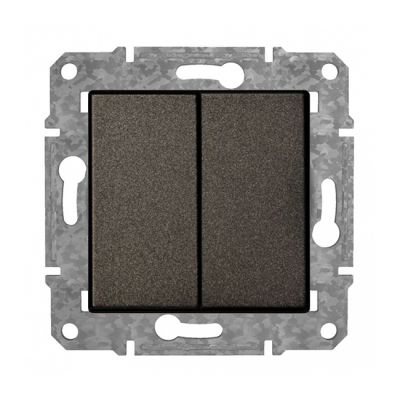 Выключатель 1+1 "Антрацит" Epsilon