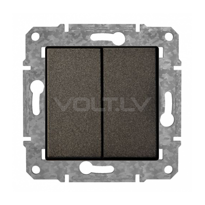 Переключатель 1+1 "Антрацит" Epsilon