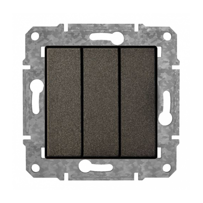 Выключатель 1+1+1 "Антрацит" Epsilon