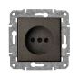 Розетка б/з с детской защитой "Антрацит" Epsilon