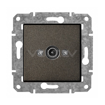 Розетка TV конечная "Антрацит" Epsilon