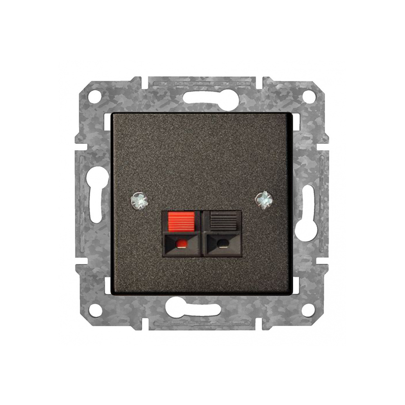 Розетка Аудио 1 Канал "Антрацит" Epsilon