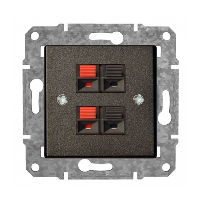 Розетка Аудио 2 Канал "Антрацит" Epsilon