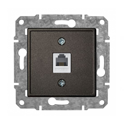 Розетка Телефонная RJ11 "Антрацит" Epsilon