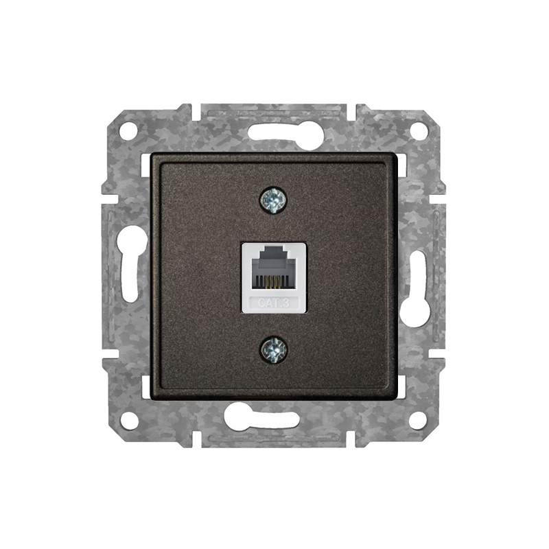 Rozete Telefons RJ11 "Antracīts" Epsilon