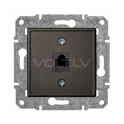 Rozete Internets RJ45 Cat6 "Antracīts" Epsilon