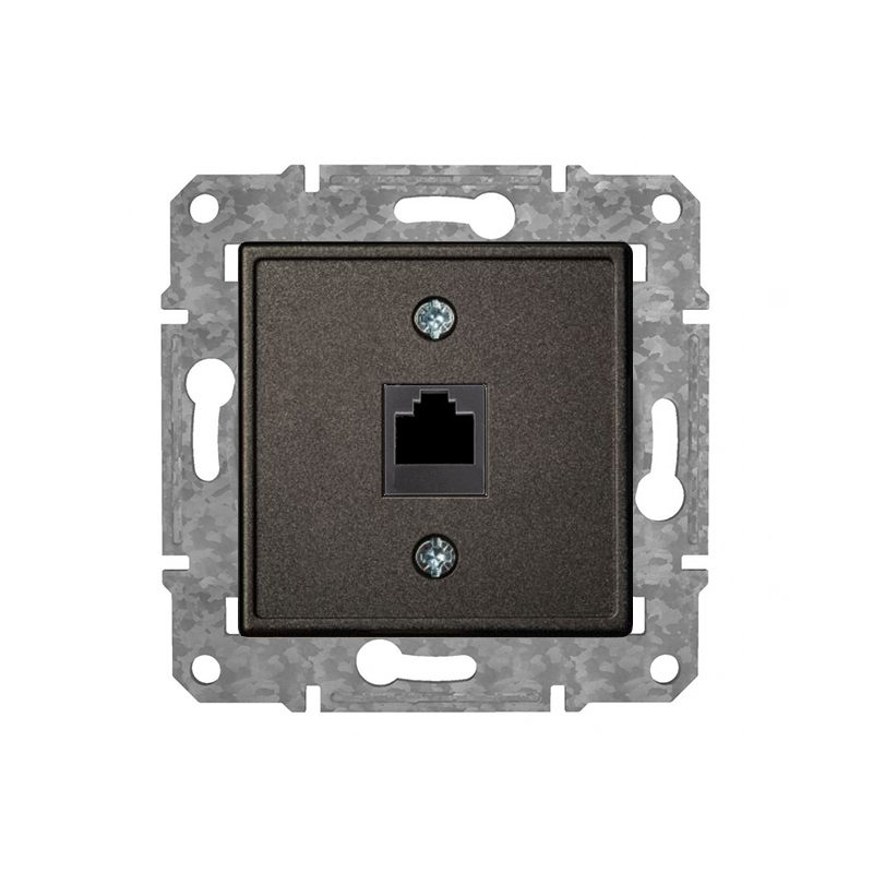 Rozete Internets RJ45 Cat6 "Antracīts" Epsilon