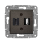 Rozete HDMI+USB "Antracīts" Epsilon