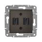 Rozete HDMI+HDMI "Antracīts" Epsilon