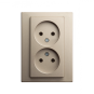 Розетка 1+1 б/з "Шампанский" Epsilon